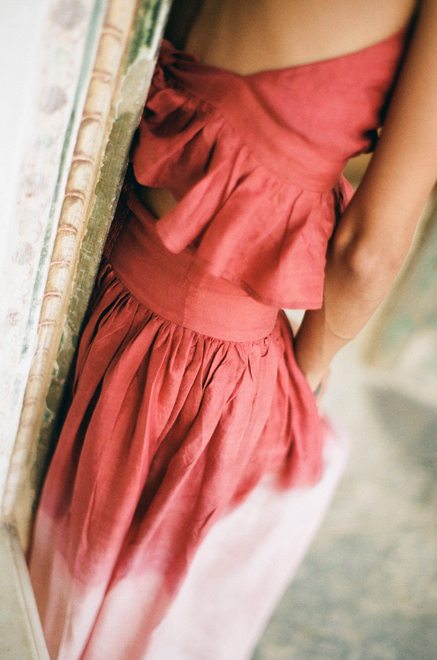 
                  
                    ZAZI Avani Set in naturally dyed mulberry silk, featuring a feminine bohemian two-piece design with a lightweight and flowing silhouette.
                  
                