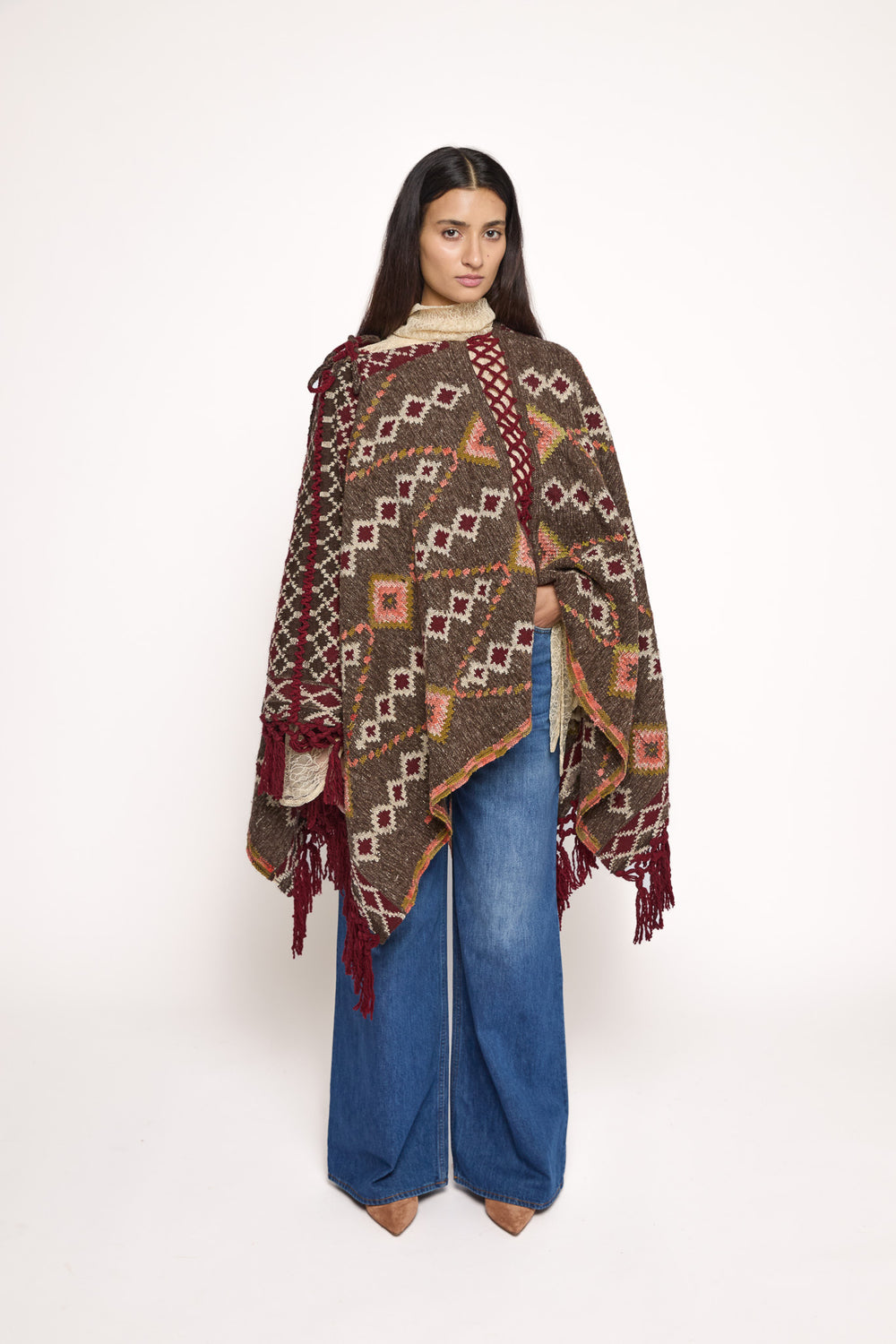 LATA JI PONCHO | CHARCOAL