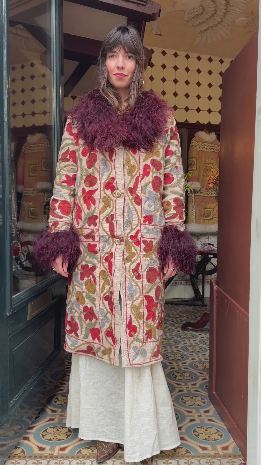 
                  
                    Load and play video in Gallery viewer, AISARA WRAP COAT | S/M
                  
                