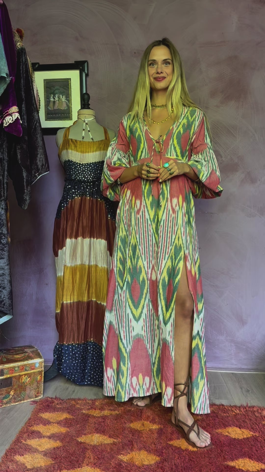 
                  
                    Load and play video in Gallery viewer, MADHU DRESS | CORAL
                  
                
