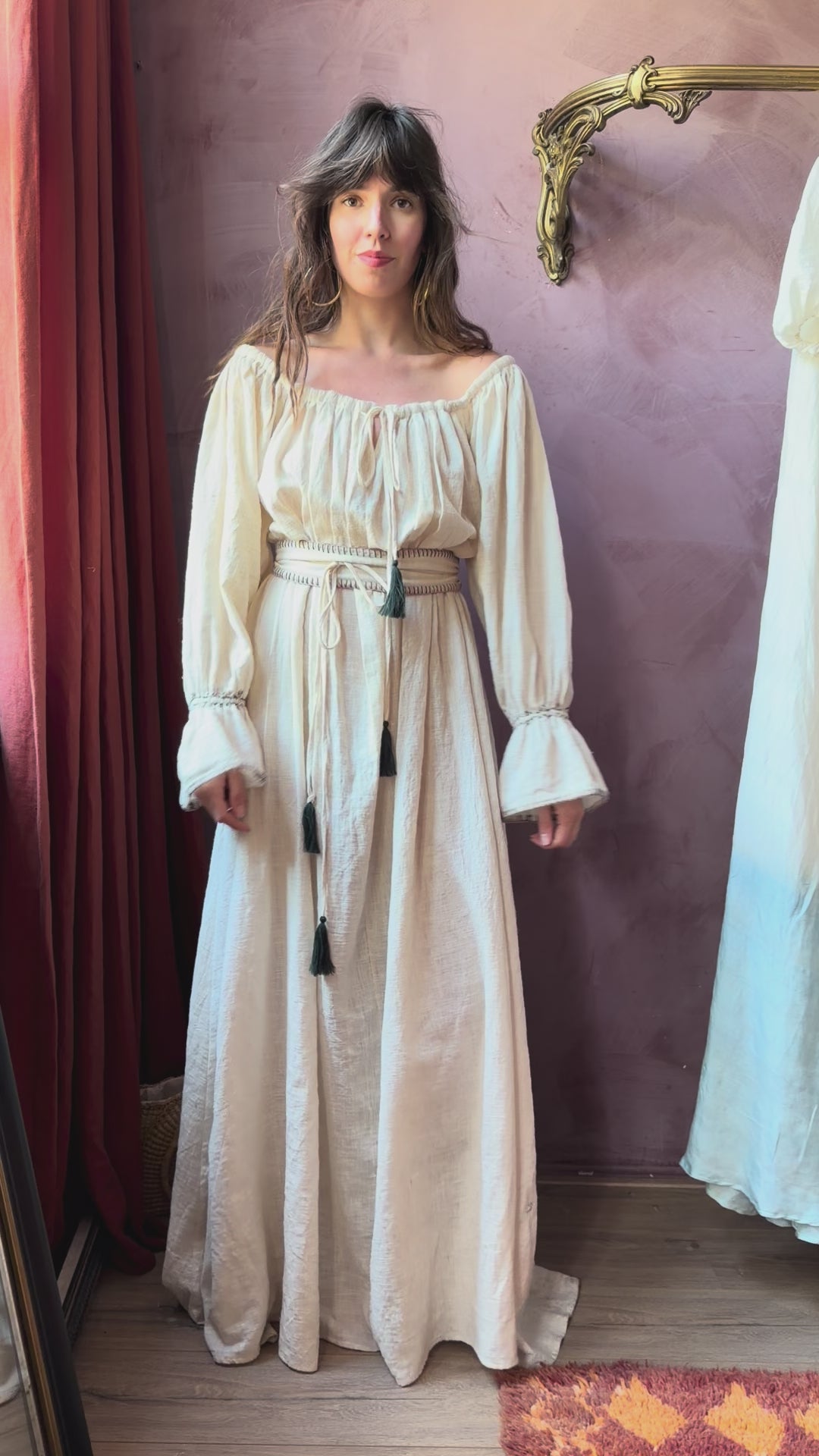 
                  
                    Load and play video in Gallery viewer, VAYANA DRESS | COTTON | IVORY
                  
                